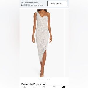 Dress the Population Magnolia One shoulder Dress